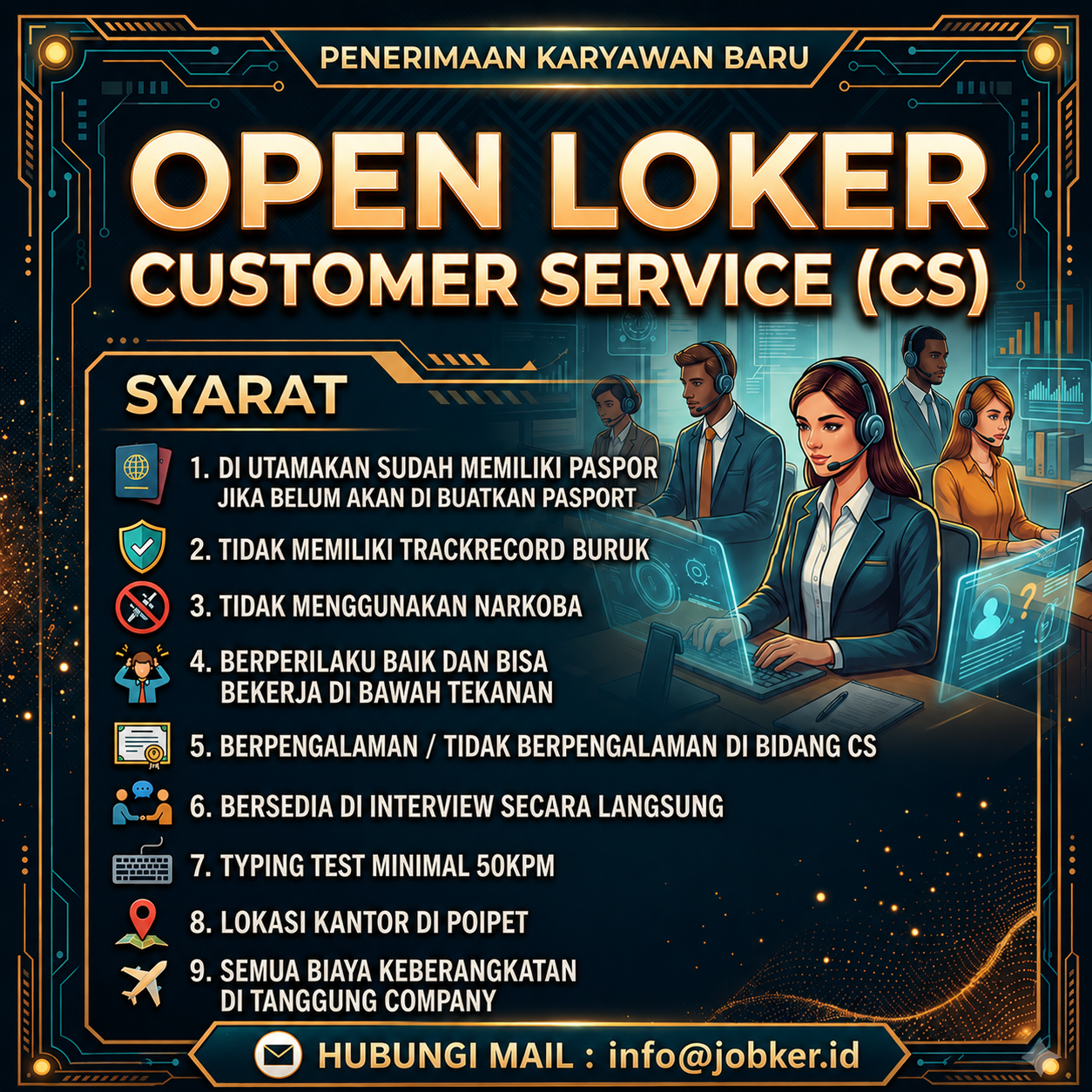 Open Loker Customer Service Poipet Terbaru: Peluang Kerja Profesional dengan Benefit Lengkap