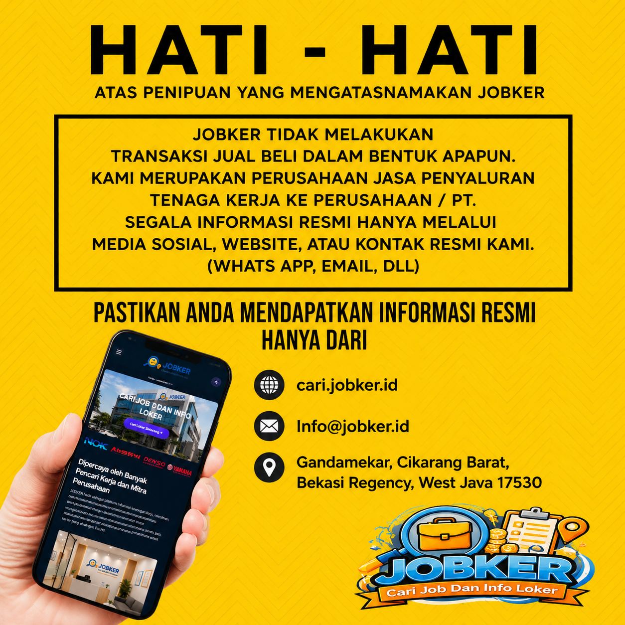 Penipuan Lowongan Kerja Mengatasnamakan Jobker | Cara Mengenali dan Menghindarinya